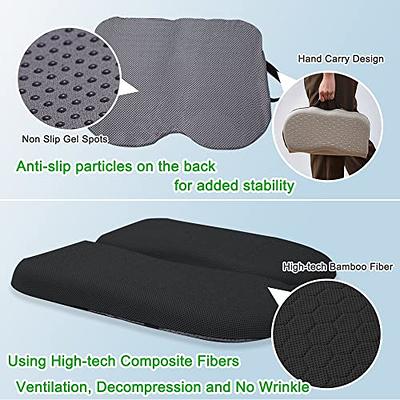 Extra Thick Large Seat Cushion -19 X 17.5 X 4 Inch Gel Memory Foam Cushion  with