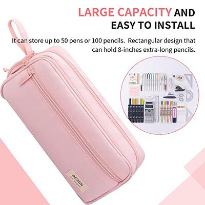 HVOMO Big Capacity Pencil Case High Large Storage Pouch Marker Pen Case  Travel Simple Stationery Bag School College Office Organizer for Teens  Girls