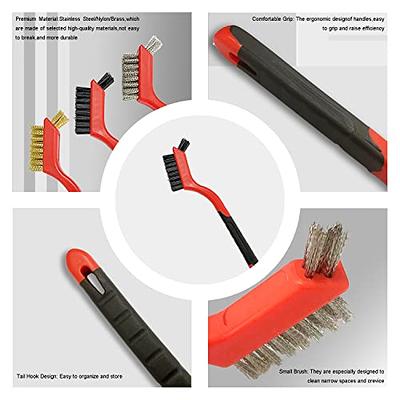 HUNTACE Wire Brush Set- Small Wire Brush with Stainless Steel Wire