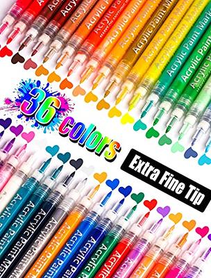  Letoya Acrylic Paint Markers 24 Colors Brush Tip Paint Pens  Set,Fabric Markers Ideal for Canvas, Wood, Rocks, Glass, and Fabric  Painting : Arts, Crafts & Sewing