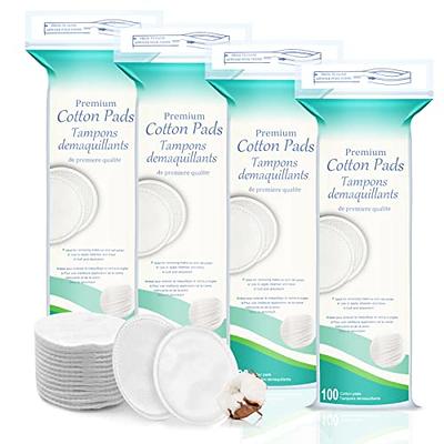 Premium Cotton Rounds for Face 400 Count - Makeup Remover Pads