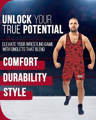  Exxact Sports Plain Wrestling Singlet, Powerlifting Singlet  Youth Wrestling Singlet Men For Training And Weightlifting Uniform