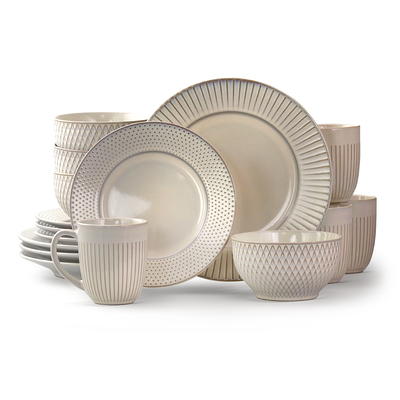 Pfaltzgraff Ezra 16 Piece Dinnerware Set - Gray