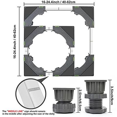 SEISSO Fridge Stand-Adjustable Dryer Stand with 4 Heavy Duty Feet Increase  7-8.6inch Height Max Load 770LB/350KG Base Stand for Washer Refrigerator