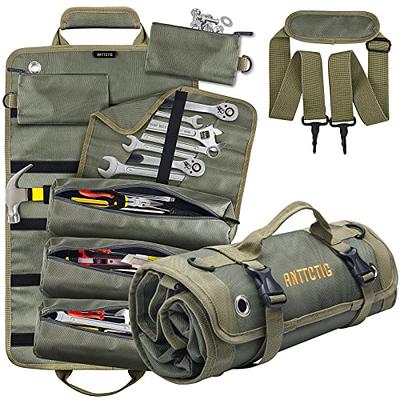 Canvas Leather Tool Roll,tool Roll Bag,tool Bag Organizer,wrench