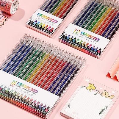 SMOOTHERPRO Glitter Gel Pens 1.0mm Metallic Vibrant Sparkle Colorful Pen 18  Colors for Coloring Calligraphy Cards Journal Drawing (SC623-18)