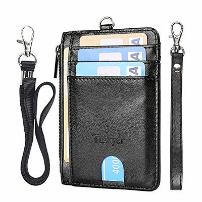 Mens RFID Blocking Leather Wallet Credit Card ID Holder Zipper