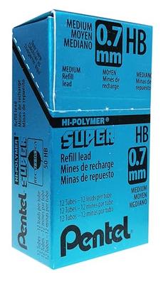 Pentel® Super Hi-Polymer® Leads, 0.9 mm, HB, Medium, 12 Leads Per Tube, Pack  Of 3 Tubes - Yahoo Shopping