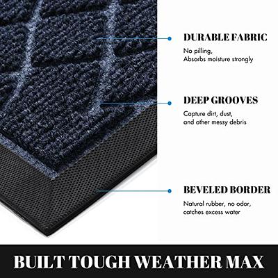 Yimobra Durable Front Door Mat, Heavy Duty Doormat for Outdoor Indoor, Non  Slip Rubber Floor Mat for Entry, Easy Clean, Waterproof, Low Profile