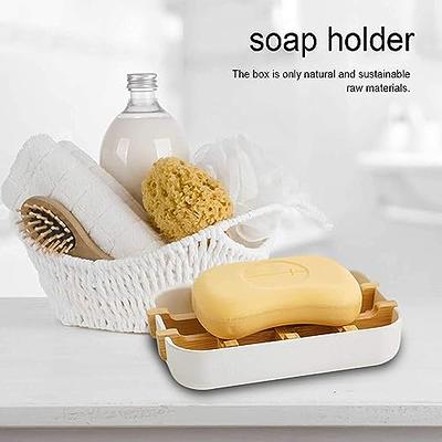 kiasona Travel Soap Box,soap Bar Holder Dish Container Case with Sponge  saver Drain&Silicone Band,Strong Sealing,Leak Proof,Portable,Best for