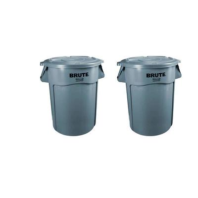 Rubbermaid Commercial Products Brute 32 Gal. Gray Round Vented Outdoor Trash  Can with Lid (3-Pack) - Yahoo Shopping