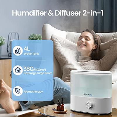 4L Top Fill Humidifiers for Home Large Room, Essential Oil Diffuser, A