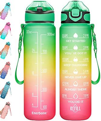 Enerbone 32 OZ Water Bottle, Leakproof BPA & Toxic Free, Motivational Water  with