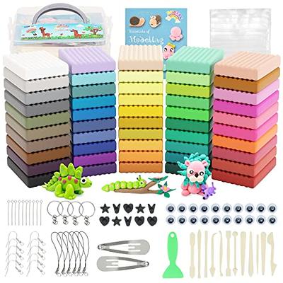 Polymer Clay 50 Colors, Modeling Clay for Kids DIY Starter Kits