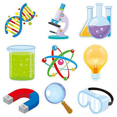 PerKoop 36 Sheets Science Fair Board Supplies 24 Self Adhesive Presentation  Science Subtitles 4 Science Fair Project Titles 8 Personalized Letter