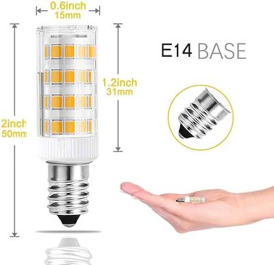 E14 LED Bulb 4W Equal 40W LED Candelabra Bulb Warm White 2700K T6 Clear  Vintage E14 European Base Edison Bulb for Chandeliers,Ceiling Fan,Pendant,6