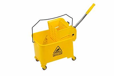 Commercial Mop Bucket 5.28 Gallon with Wringer - Side Press