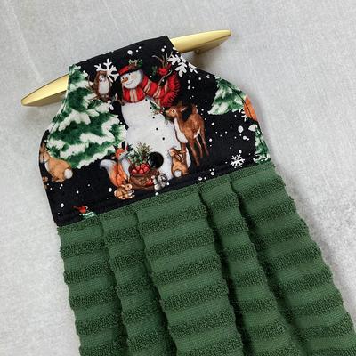 Snowman Handmade Hanging Kitchen Towel, Winter Woodland Hand Towels With  Loop, Easy Hang & Stay Put Dish Towel Snap Closure - Yahoo Shopping