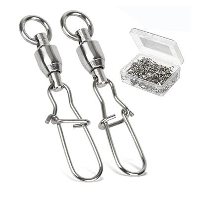 AMYSPORTS Fishing Swivels with Interlock Snap Ball Bearing Swivels