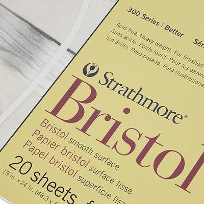 Strathmore 300 Series Bristol Smooth Pad, 19x24 Tape Bound, 20 Sheets -  Yahoo Shopping