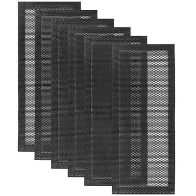 4pcs Floor Vent Mesh Covers, 4x10inch PVC Rectangle Air Vent Screen Cover  Strong Magnetic Vent Covers Black Vent Covers for Home Floor Wall Ceiling  Catch Debris Hairs PC Dust Filter 