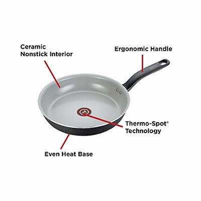 T-fal Initiatives Ceramic Nonstick Cookware Set 14 Piece Oven Safe 350F  Pots and Pans Black