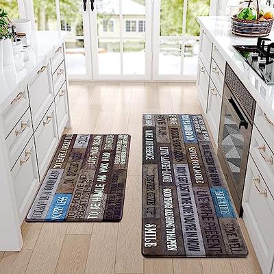 Kitchen Mat [2 PCS] Cushioned Anti-Fatigue Floor Mat, Waterproof