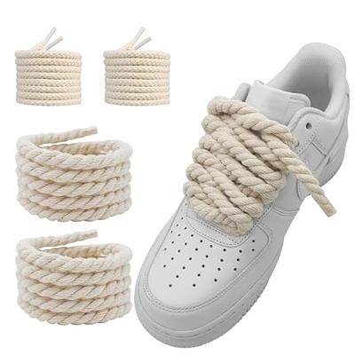 Round Cord Thick linen Rope Shoe Laces 10mm Sneaker Trainer Shoelaces Set