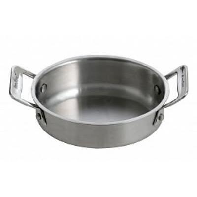 Choice 20 oz. Stainless Steel Oval Au Gratin Dish