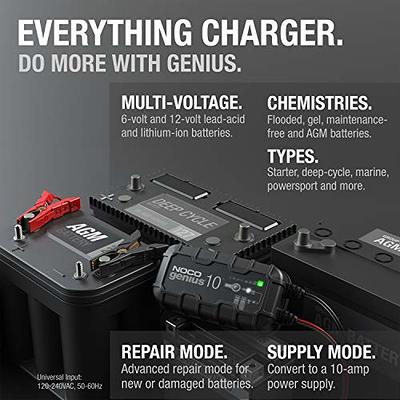 Ampeak Car Battery Charger,2A/10A/25A Battery Charger,Fully Automatic 12V  Battery Charger with Winter Mode, Auto Desulfator, Battery Recondition for