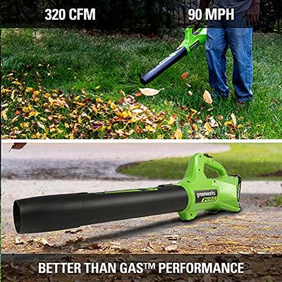 Axial Cordless Leaf Blower, 20-Volt Battery, 90-MPH