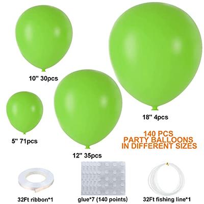 140Pcs Lime Green Balloons Light Green Balloon Garland Arch Kit 5