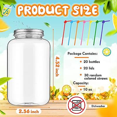 Norme 20 Packs Plastic Mason Jars with Lids and Straws Christmas Drink  Favors Plastic Juice Drinking Jars Bottles with Straws for Party Daily Use,  20 Bottles and 30 Colored Straws (10 Oz) - Yahoo Shopping