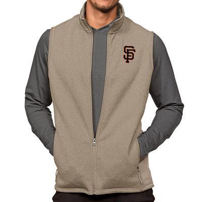 Men's Antigua White San Francisco Giants Team Logo Victory Full-Zip Hoodie