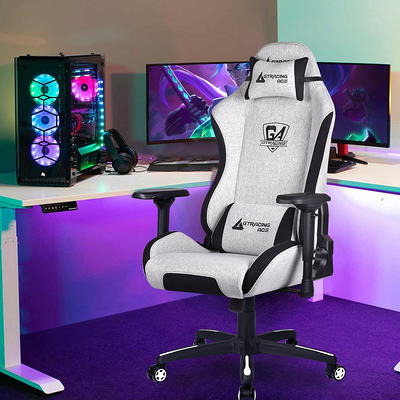 Gaming Office Chair PU Leather with Adjustable Headrest and Lumbar Pillow  Pink/Purple - GTRACING