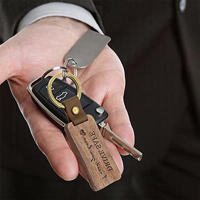 MUUJEE Drive Safe I Need You Here Keychain - Engraved Wooden Keychain Key  Chain for Car Keys Anniversary Birthday Gift Ideas