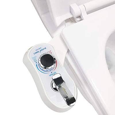 SAMODRA Ultra-Slim Bidet Attachment, Non-Electric Dual Nozzle (Frontal &  Rear Wash) Adjustable Water Pressure Fresh Water Bidet Toilet Seat  Attachment