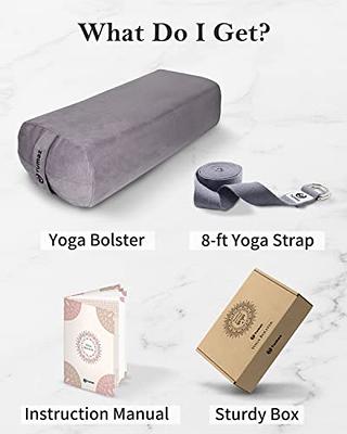 Tumaz Yoga Bolster Set - Rectangular Yoga Bolster Pillow for Restorative  Yoga, Soft Meditation Pillow with Carry Handle and 8-Feet Yoga Strap,  Machine Washable Cover - Yahoo Shopping