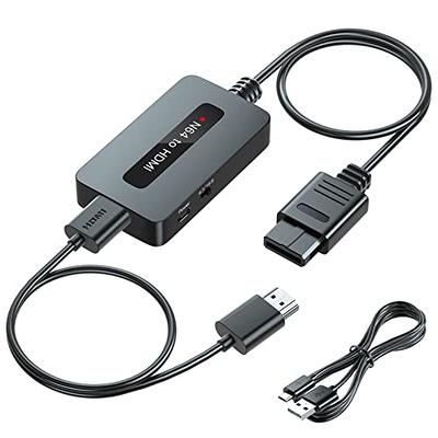 Dual RCA to HDMI Converter Support 4 : 3/16 : 9 Aspect Ratio Switch, 2 Port  AV to HDMI, Double RCA Composite to HDMI for Connecting Two RCA Devices to