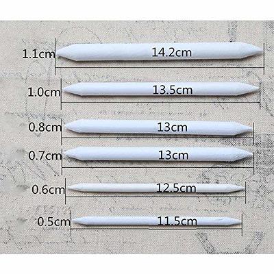 6 Pcs Blending Stumps and Tortillions Paper Art Blenders Drawing