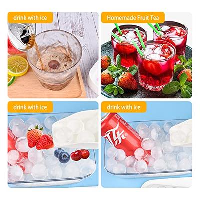 ICEDIVER Ice Cube Tray, Circle Ball Ice Trays for Freezer with Lid