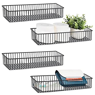 Spectrum Scoop Wire Basket (Industrial Gray) - Storage Bin & Décor for  Bathroom, Closet, Pantry, Under Sink, Toy, Shelf, Kitchen, & Nursery