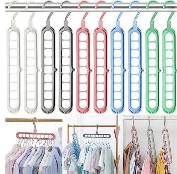 Closet Organizers and Storage - 10 Pack Space Saving Hangers Magic Hangers  Wardr