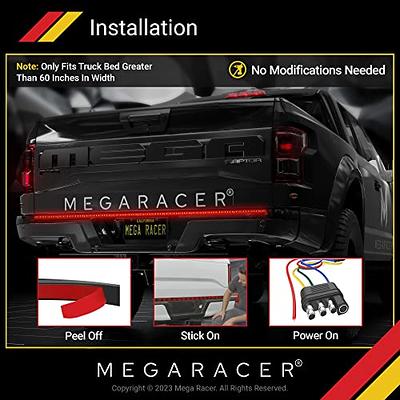 Mega Racer Single Row 60 Inch LED Tailgate Light Bar - 5 Functions for  Trucks, Brake Light/Running Light/Turn Signal/Reverse Light/Double Flash,  90 Pieces 2935 SMD LED Diodes, IP67 Waterproof Rating - Yahoo Shopping