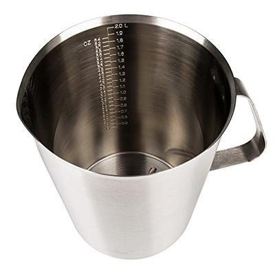 Measuring Cup, Stainless Steel Measuring Cup (16 Ounce/ 0.5 Liter- 2 Cup),  Milk Frothing Pitcher, Steaming Pitcher, Milk Frothing Cup Jug with Marking