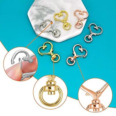 5pcs/lot Metal Swivel Hooks Lobster Claw Clasps, Split Keychain Rings Part  with Chain for Lanyard