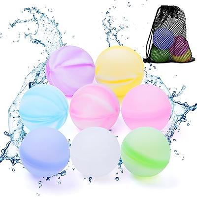  Reusable Water Balloons for Kids 24 PCS Quick Fill Silicone  Water Bombs Games Splash Balls with Mesh Bag Pool Beach Backyard Water Toys  for Boys Girls Outdoor Toys Activities Summer Toys