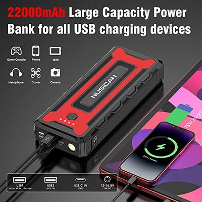 22000mAh Portable Car Battery Jump Starter Power Bank Emergency