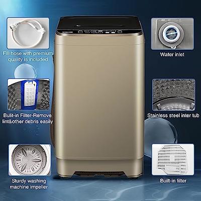 COMFEE' Portable Washing Machine, 0.9 Cu.ft Compact Washer With LED  Display, 5 Wash Cycles, 2 Built-in Rollers, Space Saving Full-Automatic  Washer, Ideal for RV/Dorm/Apartment, Ivory White