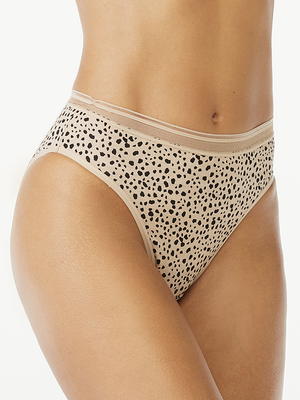 Joyspun Women's Stretch Lace Thong Panties, 6-Pack, Sizes S to 2XL 